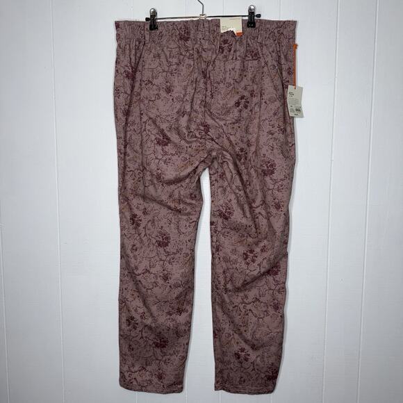 Knox Rose Target Women’s Straight Leg High Rise Floral Pants Rose Ash Size XXL - Picture 2 of 7